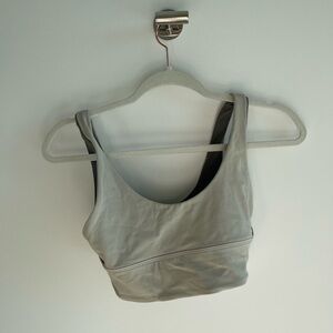 lululemon athletica Light Gray Scoop Neck Sports Bra